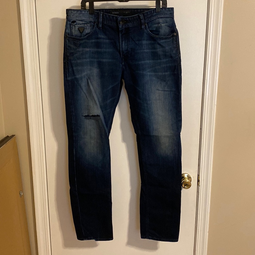 Guess Robertson Slim-Tapered Mens Denim Jeans Size 36